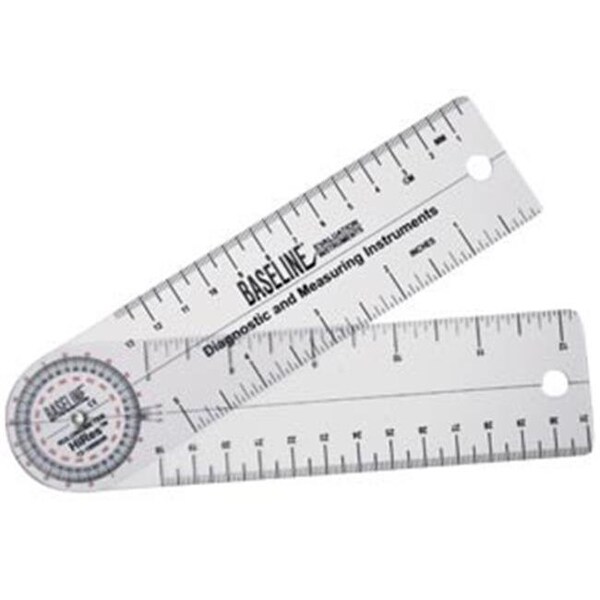 Fabrication Enterprises Fabrication Enterprises 12-1006HR 6 in. Baseline Hires 360 Degree Clear Plastic Rulongmeter 12-1006HR - main